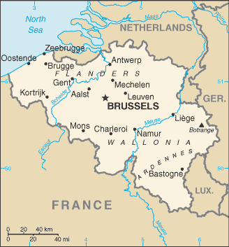 Map of Belgium