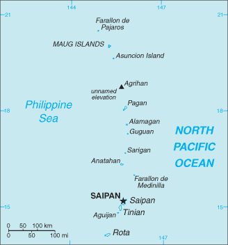 Map of Northern Mariana Islands