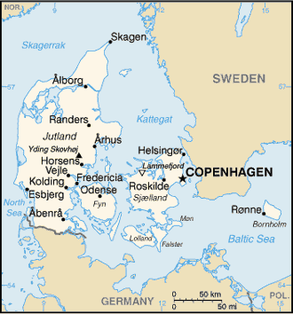 Map of Denmark