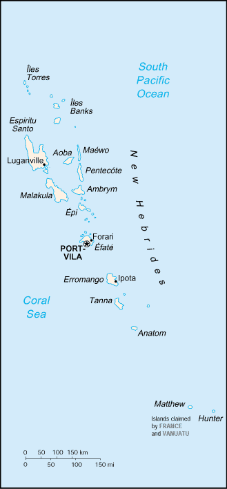 Map of Vanuatu