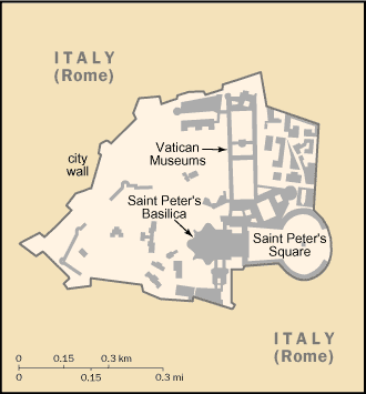 Map of Holy See (Vatican City)